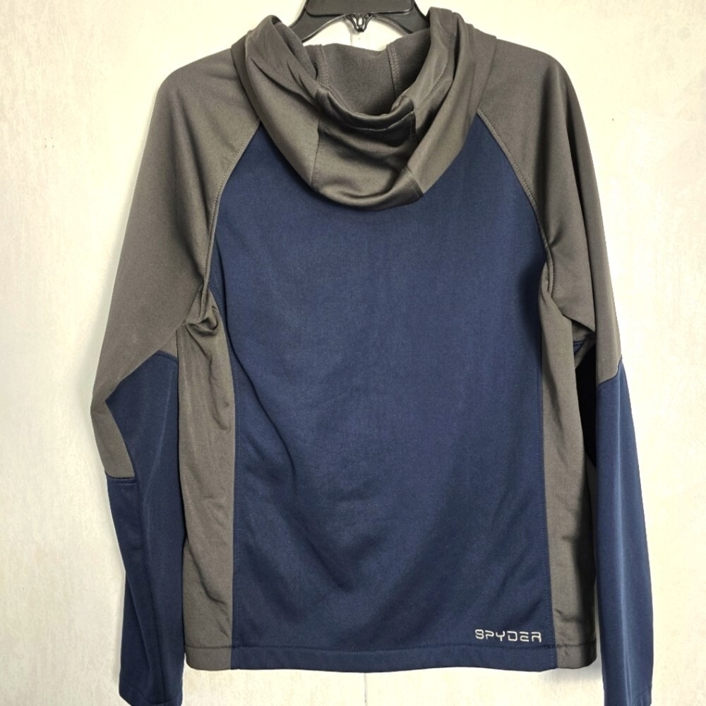 Spyder Men's Small Soft Shell Jacket Full Zip Hoo… - image 8